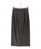 MOGAモガ）の古着「トリアセハイテンションIラインスカート」｜グレー
