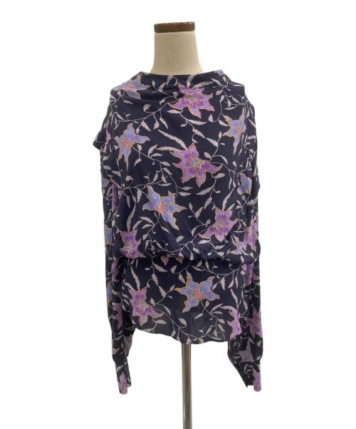 ISABEL MARANT ETOILE（イザベルマランエトワール）ISABEL MARANT ETOILE (イザベルマランエトワール) フローラルプリントブラウス ネイビー サイズ:34の古着・服飾アイテム
