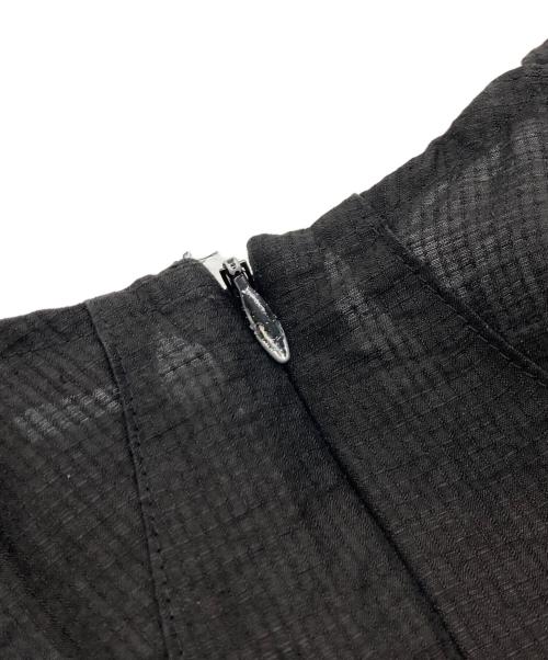 BLAMINK（ブラミンク）BLAMINK (ブラミンク) M LI/N CN SSLブラウス ブラック サイズ:36の古着・服飾アイテム