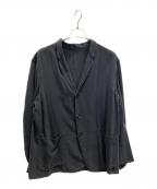 COMOLIコモリ）の古着「シルクネルジャケット」｜ネイビー