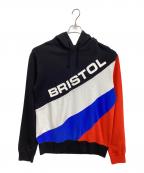 F.C.R.B.エフシーレアルブリストル）の古着「STREAM LINE PULLOVER HOODIE」｜ブラック×レッド