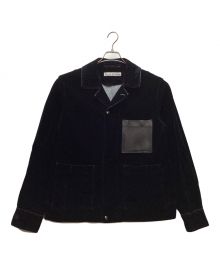 Acne studios（アクネ ストゥディオズ）の古着「Flocked Denim Chore Jacket」｜ネイビー