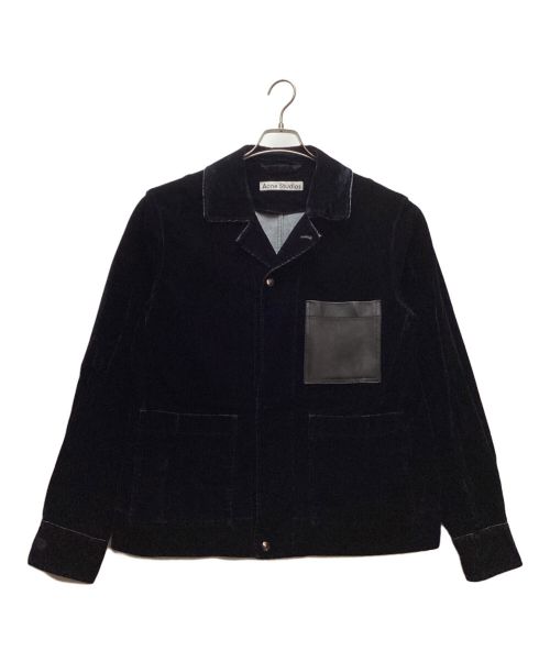 Acne studios（アクネ ストゥディオス）Acne studios (アクネ ストゥディオス) Flocked Denim Chore Jacket ネイビー サイズ:46の古着・服飾アイテム