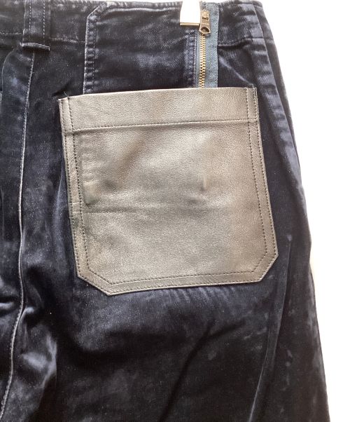 Acne studios（アクネ ストゥディオス）Acne studios (アクネ ストゥディオス) Flocked Denim Trousers ネイビー サイズ:44の古着・服飾アイテム