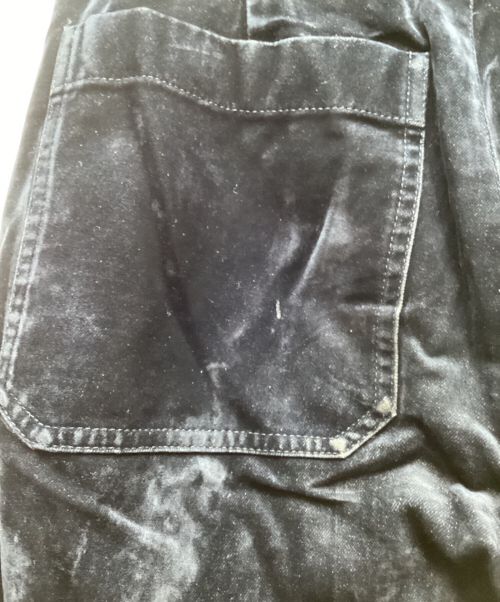 Acne studios（アクネ ストゥディオス）Acne studios (アクネ ストゥディオス) Flocked Denim Trousers ネイビー サイズ:44の古着・服飾アイテム