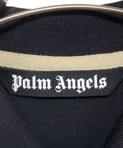 Palm Angels（パーム エンジェルス）Palm Angels (パーム エンジェルス) MONOGRAM PIQUET POLO TRACK SHIRT ブラック サイズ:Lの古着・服飾アイテム
