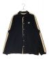 Palm Angels（パーム エンジェルス）の古着「MONOGRAM PIQUET POLO TRACK SHIRT」｜ブラック