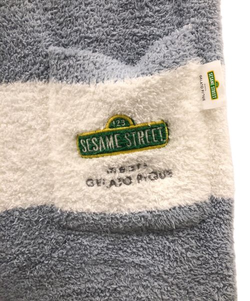 gelato pique（ジェラートピケ）gelato pique (ジェラートピケ) SESAME STREET (セサミストリート) ジャガードプルオーバー&ロングパンツセット ホワイト×ブルー サイズ:Mの古着・服飾アイテム