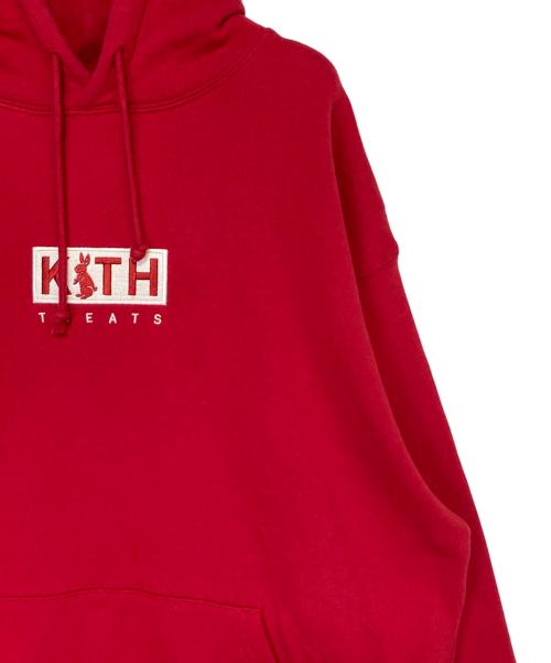 KITH（キス）KITH (キス) Treats Year Of The Rabbit Hoodie レッド サイズ:Mの古着・服飾アイテム