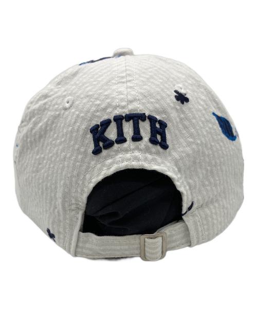KITH（キス）KITH (キス) シアサッカーキャップ ホワイト 未使用品の古着・服飾アイテム