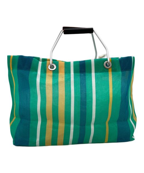 MARNI（マルニ）MARNI (マルニ) FLOWER CAFE ストライプバッグミニ アゲートグレーの古着・服飾アイテム