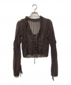 SLOBE citronスローブシトロン）の古着「petite レースブラウス」｜ブラウン