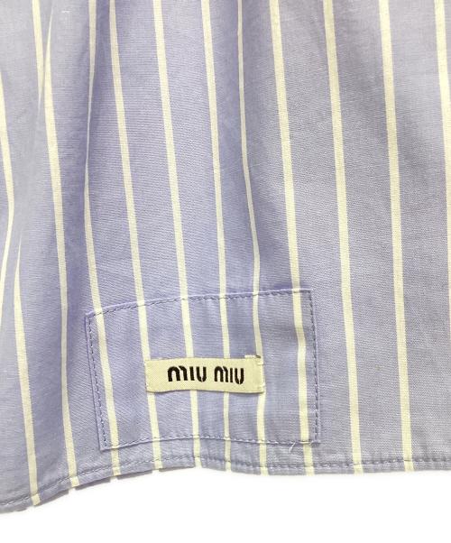 MIU MIU（ミュウミュウ）MIU MIU (ミュウミュウ) ブラウス ライトブルー サイズ:36の古着・服飾アイテム
