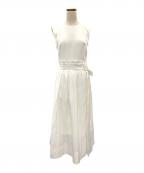 Pinky & Dianneピンキーアンドダイアン）の古着「レイヤードタックフレアワンピース」｜オフホワイト