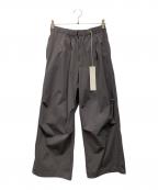 WYM LIDNMウィム バイ リドム）の古着「TRACK WIDE EASY LOOSE PANTS」｜グレー