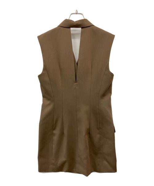 LE CIEL BLEU（ルシェルブルー）LE CIEL BLEU (ルシェルブルー) Gilet Mini Dress ブラウン サイズ:36の古着・服飾アイテム
