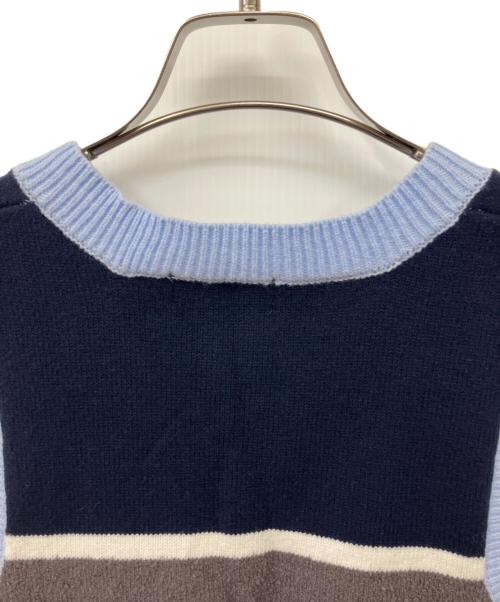 MAISON SPECIAL（メゾンスペシャル）MAISON SPECIAL (メゾンスペシャル) Bicolor Knit Vest ブルー サイズ:Freeの古着・服飾アイテム
