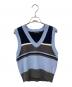 MAISON SPECIAL（メゾンスペシャル）の古着「Bicolor Knit Vest」｜ブルー