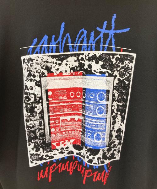 Carhartt WIP（カーハート ワークインプログレス）Carhartt WIP (カーハート ワークインプログレス) HOODED STEREO SWEAT ブラック サイズ:Mの古着・服飾アイテム