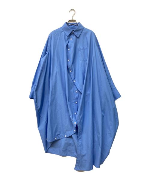 ANREALAGE（アンリアレイジ）ANREALAGE (アンリアレイジ) BALL SHIRT ONE PIECE ブルー サイズ:40の古着・服飾アイテム