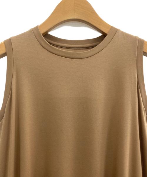ESTNATION（エストネーション）ESTNATION (エストネーション) スリットフレアワンピース キャメル サイズ:Fの古着・服飾アイテム
