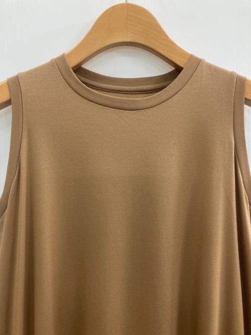 ESTNATION（エストネーション）ESTNATION (エストネーション) スリットフレアワンピース キャメル サイズ:Fの古着・服飾アイテム