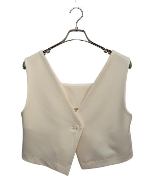 machatt（マチャット）machatt (マチャット) クロップドベスト アイボリー サイズ:Freeの古着・服飾アイテム