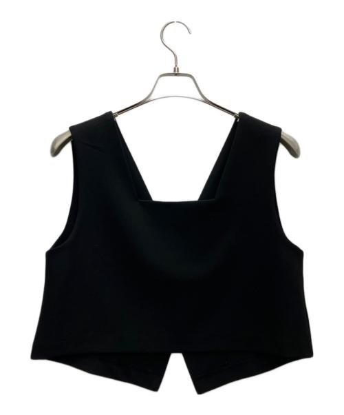 machatt（マチャット）machatt (マチャット) クロップドベスト ブラック サイズ:SIZEFREEの古着・服飾アイテム