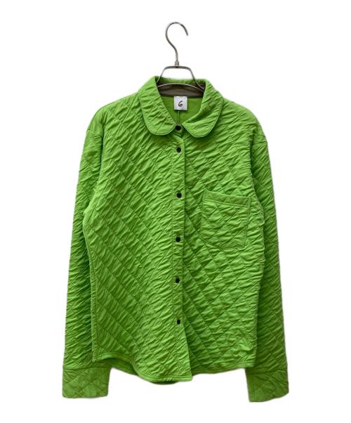 6(ROKU) BEAUTY&YOUTH（ロク ビューティーアンドユース）6(ROKU) BEAUTY&YOUTH (ロク ビューティーアンドユース) QUILTED SHIRTQUILTED SHIRT グリーン サイズ:FREEの古着・服飾アイテム
