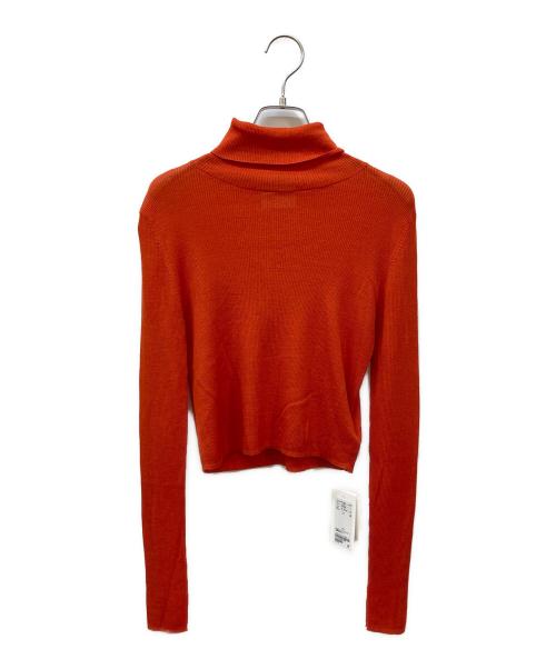 UNITED ARROWS（ユナイテッドアローズ）UNITED ARROWS (ユナイテッドアローズ) リブ タートルネック ショート ニット オレンジ サイズ:FREEの古着・服飾アイテム