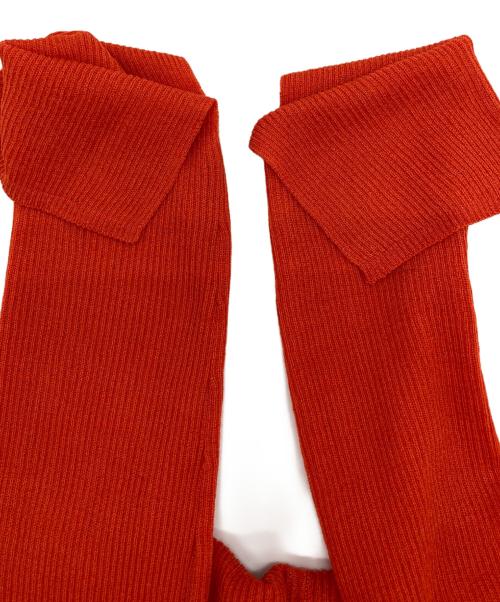 UNITED ARROWS（ユナイテッドアローズ）UNITED ARROWS (ユナイテッドアローズ) リブ タートルネック ショート ニット オレンジ サイズ:FREEの古着・服飾アイテム