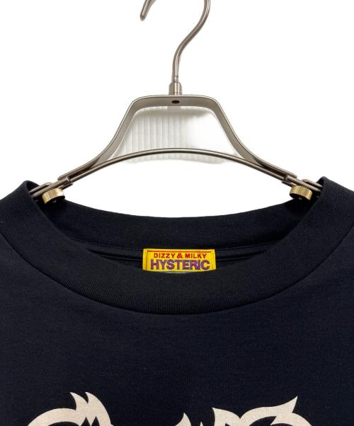 Hysteric Glamour（ヒステリックグラマー）Hysteric Glamour (ヒステリックグラマー) FIRE BEAR オーバーサイズ八分袖TシャツFIRE BEAR オーバーサイズ八分袖Tシャツ ブラック サイズ:FREEの古着・服飾アイテム