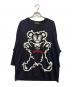 Hysteric Glamour（ヒステリックグラマー）の古着「FIRE BEAR オーバーサイズ八分袖TシャツFIRE BEAR オーバーサイズ八分袖Tシャツ」｜ブラック