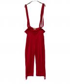maturelyマチュアリー）の古着「Detach Suspender Easy Pants」｜レッド