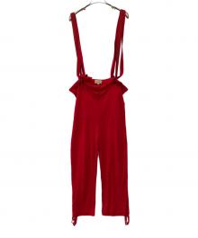 maturely（マチュアリー）の古着「Detach Suspender Easy Pants」｜レッド