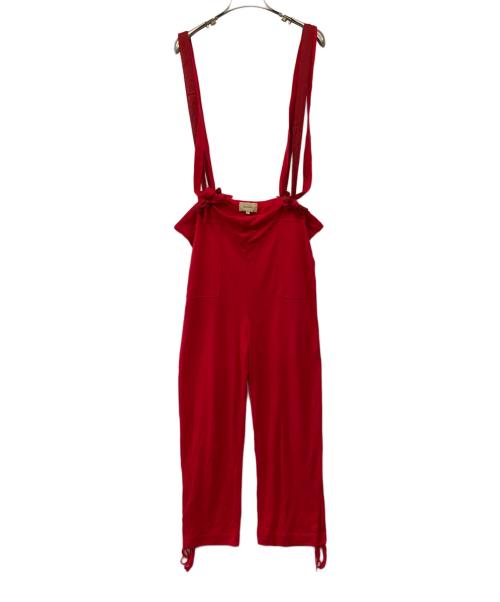 maturely（マチュアリー）maturely (マチュアリー) Detach Suspender Easy Pants レッド サイズ:1の古着・服飾アイテム
