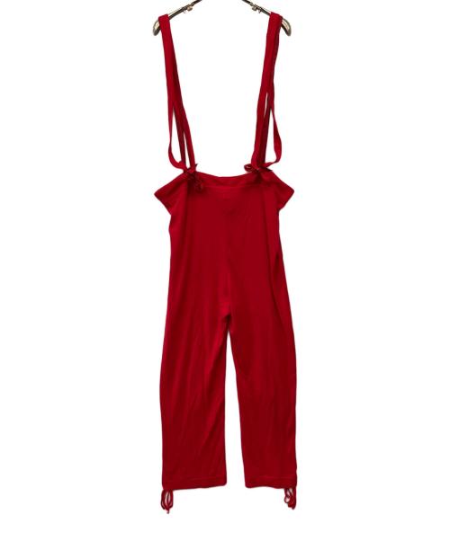 maturely（マチュアリー）maturely (マチュアリー) Detach Suspender Easy Pants レッド サイズ:1の古着・服飾アイテム