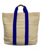 lola hatsローラハッツ）の古着「ラフィアビッグトートバッグ」｜ナチュラル