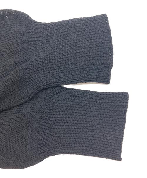 yohji yamamoto+noir（ヨウジヤマモトプリュスノアール）yohji yamamoto+Noir (ヨウジヤマモトプリュスノアール) スキッパーS/Sカーディガン ブラック サイズ:3の古着・服飾アイテム