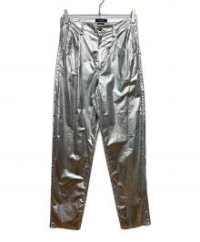 ISABEL MARANT（イザベルマラン）の古着「TORSY コットン メタリックテーパードパンツ」｜シルバー