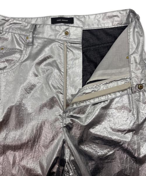 ISABEL MARANT（イザベルマラン）ISABEL MARANT (イザベルマラン) TORSY コットン メタリックテーパードパンツ シルバー サイズ:36の古着・服飾アイテム