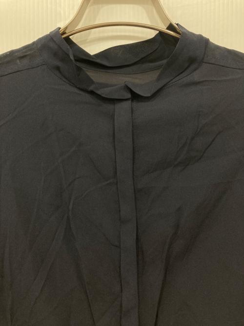 JIL SANDER（ジルサンダー）JIL SANDER (ジルサンダー) シルクブラウス ネイビー サイズ:36の古着・服飾アイテム