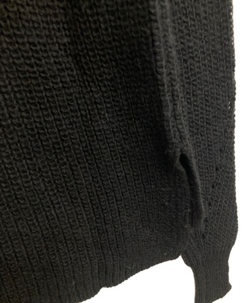 PEUTEREY（ピューテリー）PEUTEREY (ピューテリー) アルパカ混プルオーバーニットパーカー ブラック サイズ:40の古着・服飾アイテム