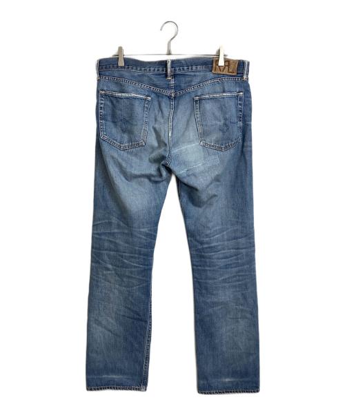 RRL（ダブルアールエル）RRL (ダブルアールエル) セルビッチデニムパンツ　ダメージデニム　5ポケット　リペアあり　USA製 インディゴ サイズ:W36 L32の古着・服飾アイテム