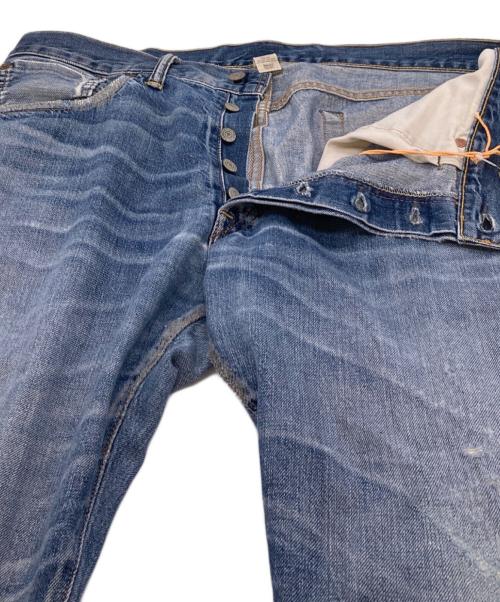 RRL（ダブルアールエル）RRL (ダブルアールエル) セルビッチデニムパンツ　ダメージデニム　5ポケット　リペアあり　USA製 インディゴ サイズ:W36 L32の古着・服飾アイテム