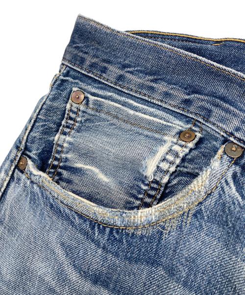 RRL（ダブルアールエル）RRL (ダブルアールエル) セルビッチデニムパンツ　ダメージデニム　5ポケット　リペアあり　USA製 インディゴ サイズ:W36 L32の古着・服飾アイテム