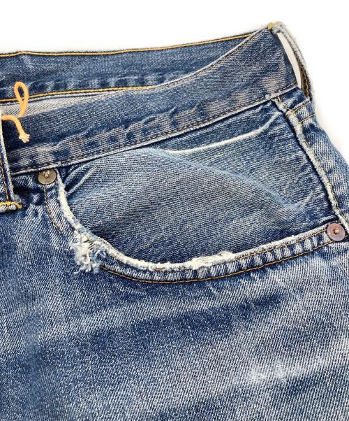 RRL（ダブルアールエル）RRL (ダブルアールエル) セルビッチデニムパンツ　ダメージデニム　5ポケット　リペアあり　USA製 インディゴ サイズ:W36 L32の古着・服飾アイテム