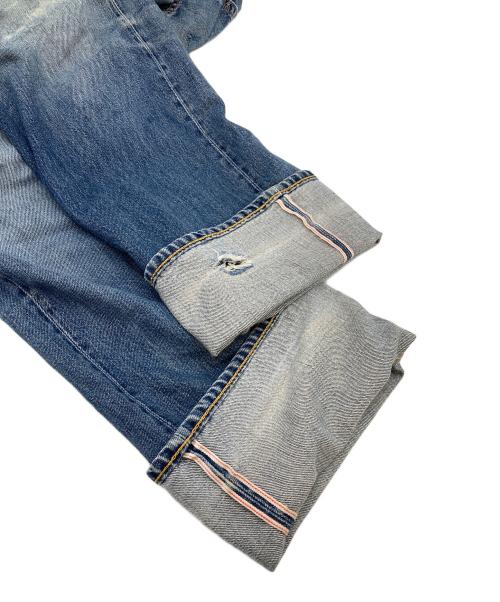 RRL（ダブルアールエル）RRL (ダブルアールエル) セルビッチデニムパンツ　ダメージデニム　5ポケット　リペアあり　USA製 インディゴ サイズ:W36 L32の古着・服飾アイテム