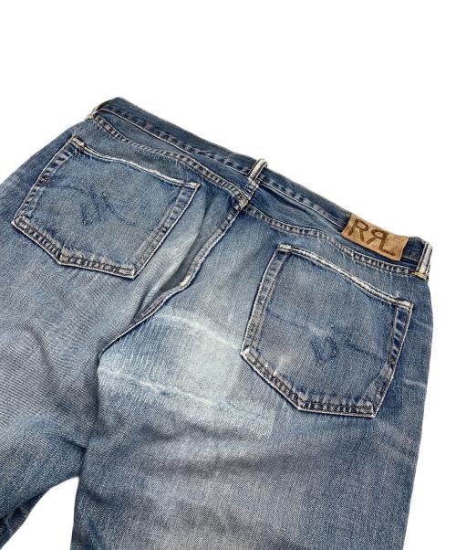 RRL（ダブルアールエル）RRL (ダブルアールエル) セルビッチデニムパンツ　ダメージデニム　5ポケット　リペアあり　USA製 インディゴ サイズ:W36 L32の古着・服飾アイテム