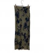 SACRAサクラ）の古着「シェードフラワー スカート」｜オリーブ